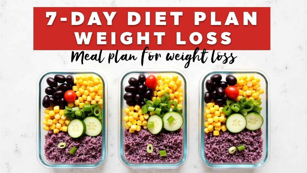 7-Day Diet Plan for Weight Loss with balanced meals
